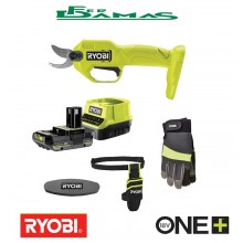 CESOIA  A BATTERIA 18V RYOBI CON FODERO + PIETRA  AFFILATURA  + GUANTI ART. RY 18SCA - 120P (1 x 2.0 Ah)